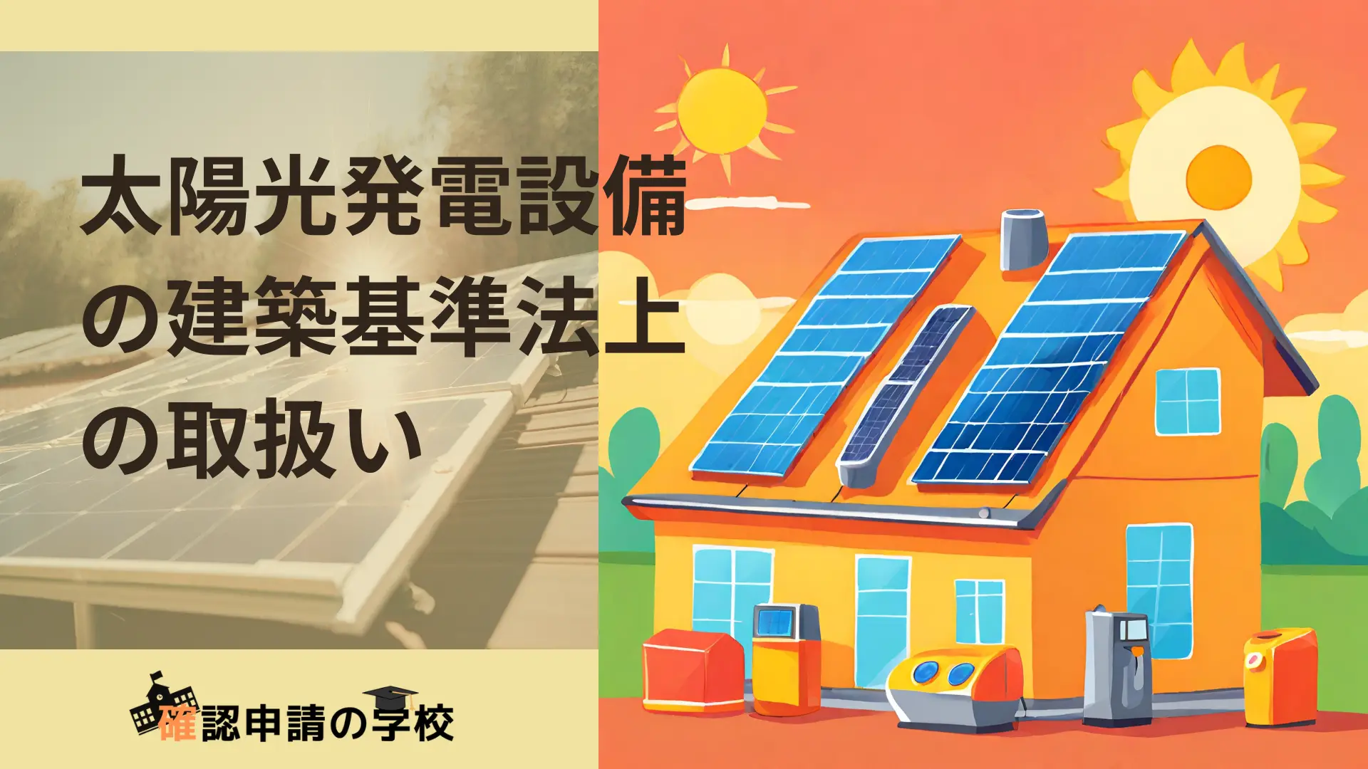 太陽光発電設備の建築基準法上の取扱い